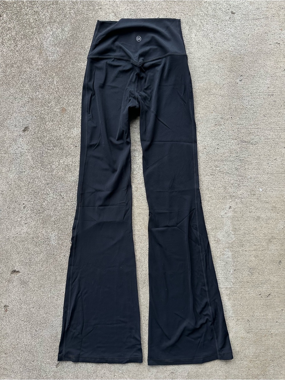 Salty Honey Black Flare High Rise Leggings